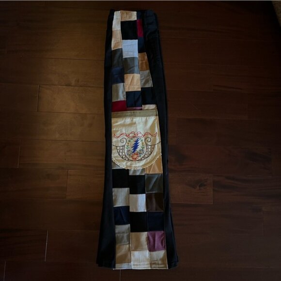 Corduroy patchwork flares bell bottoms grateful stealie dead shakedown ❤️⚡️💙 - Picture 8 of 13